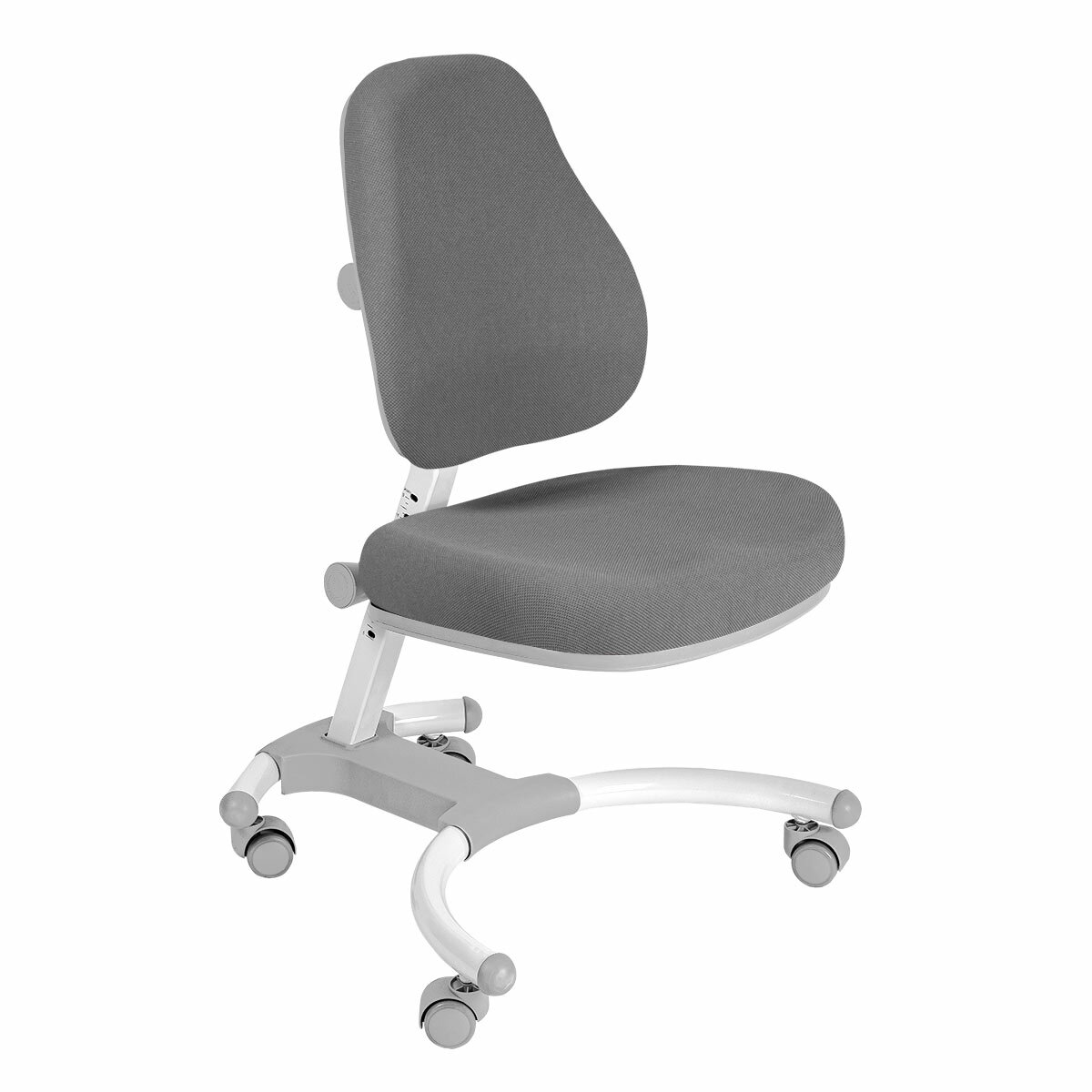 Комплект Anatomica Smart-60 Lux парта + кресло + надстройка + органайзер + ящик белый/серый с серым креслом Figra - фотография № 3