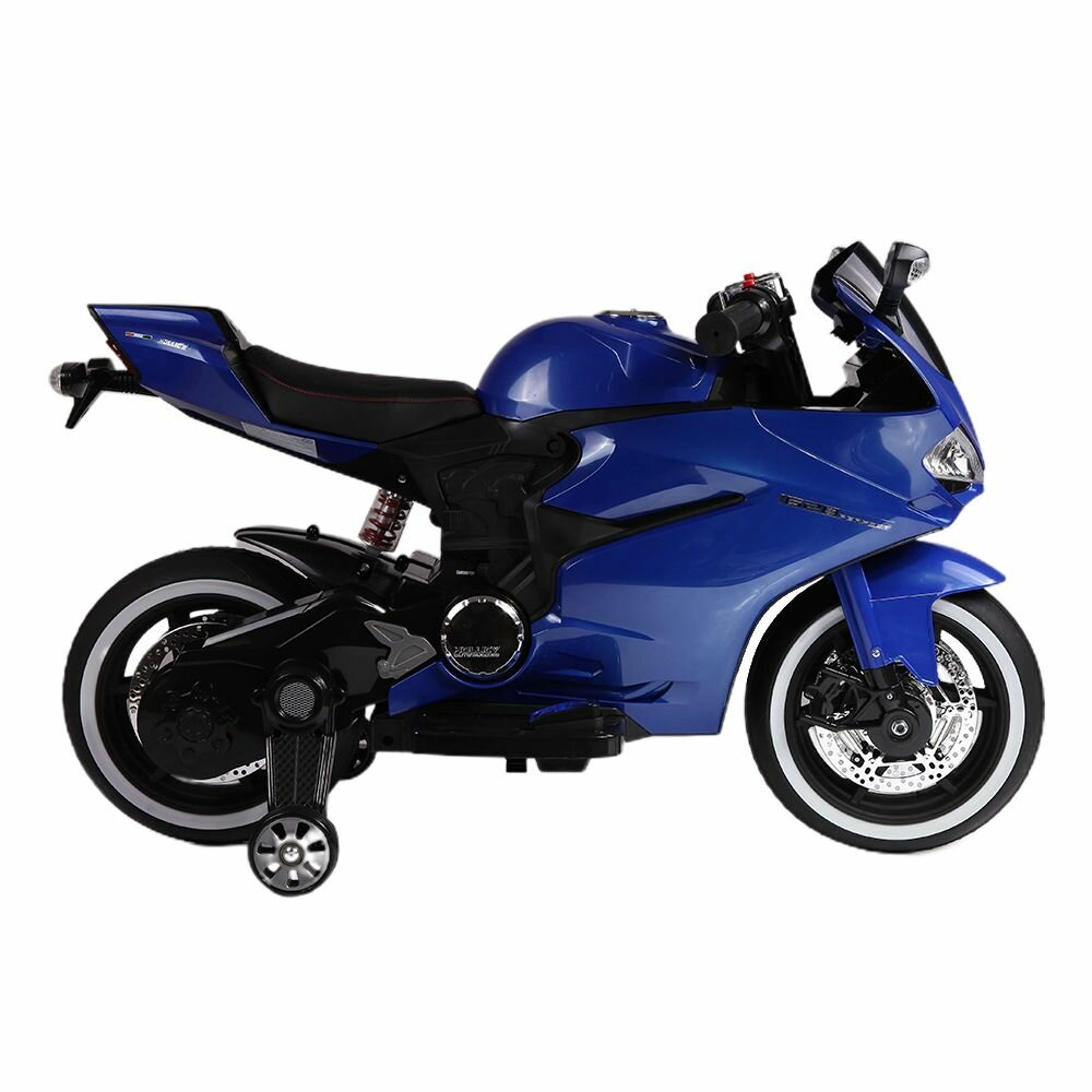 Детский электромотоцикл А001АА синий (RiverToys)