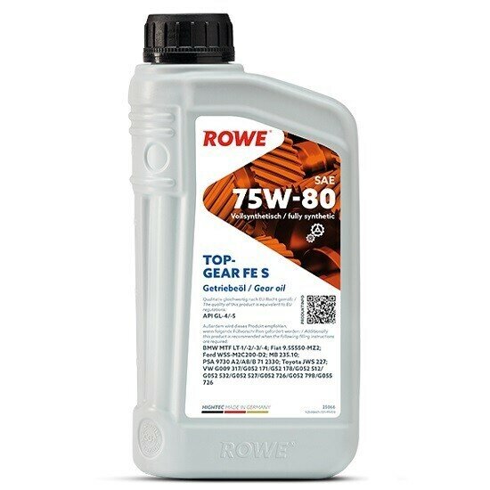 Трансмиссионное масло ROWE HIGHTEC TOPGEAR FE SAE 75W-80 S