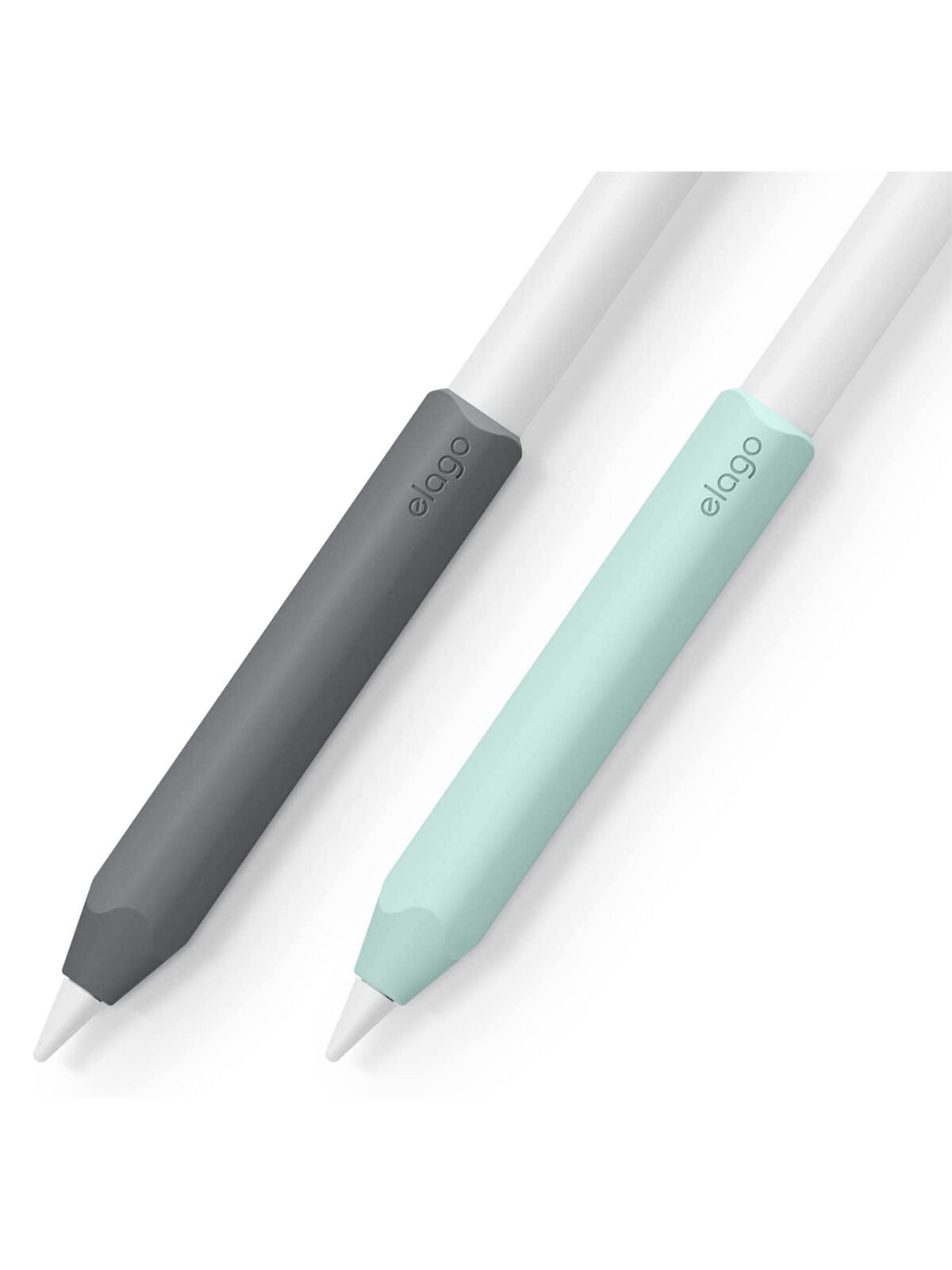 Elago для Apple Pencil 2 чехол Grip silicone holder (2 шт.) Dark Grey/Mint