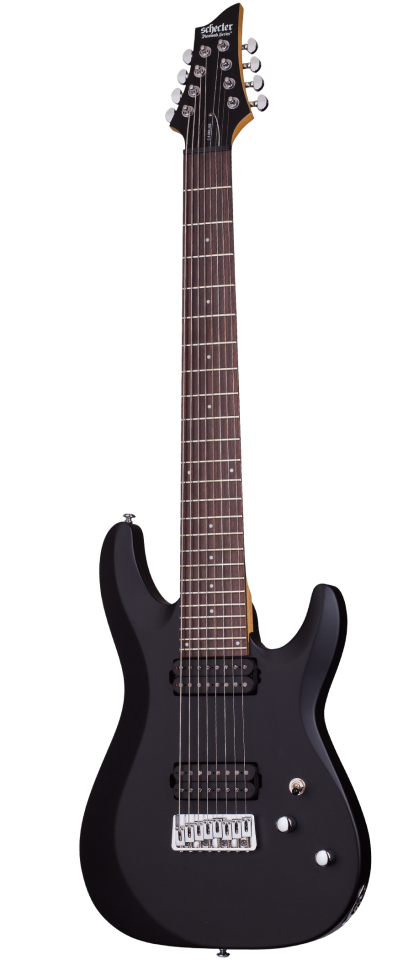 Schecter C-8 Deluxe SBK Гитара электрическая восьмиструнная, крепление грифа: на болтах
