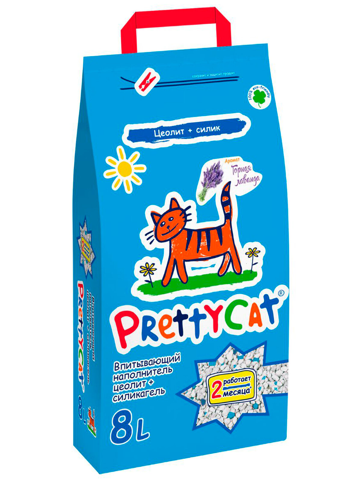 Наполнитель впитывающий для кошачьих туалетов PrettyCat "Naturel" с лавандой 4 кг (8 л) - фотография № 2