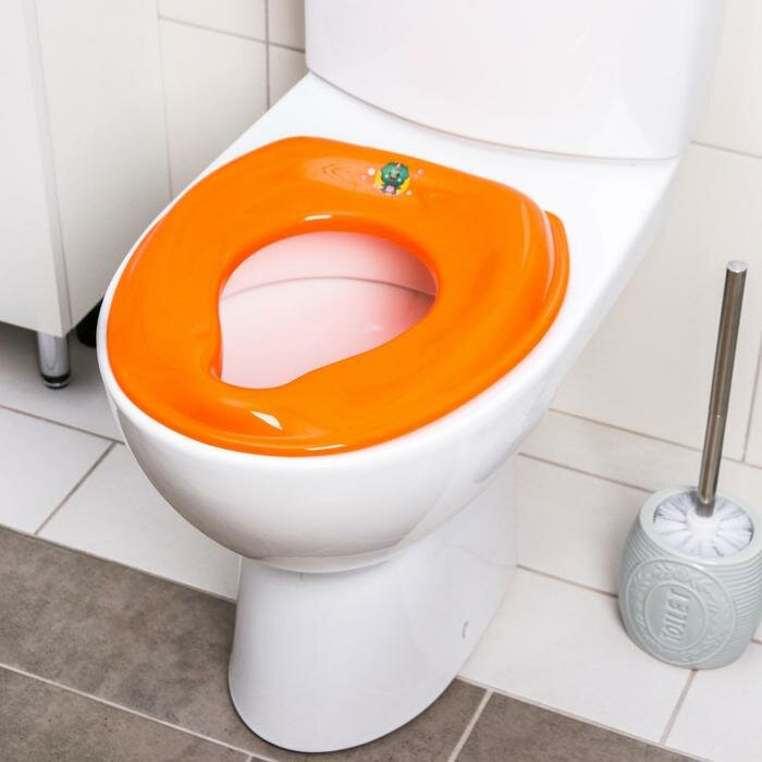 фото Сиденье на унитаз, цвет оранжевый