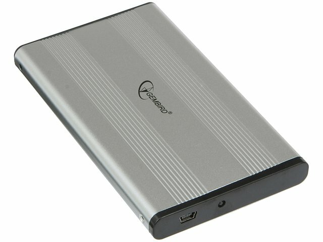 Контейнер Gembird Контейнер Gembird EE2-U2S-5-S для 2.5 SATA HDD, алюминиевый, серебр. (USB2.0)