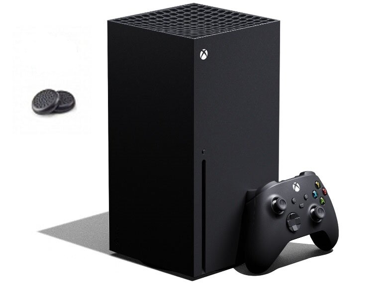 Игровая приставка Microsoft Xbox Series X, черный + Накладки на стики для контроллера