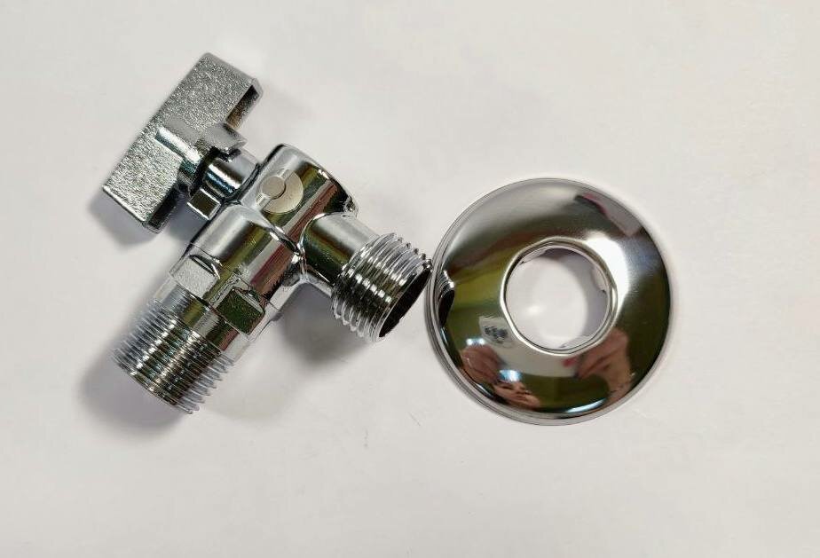 фото Кран шаровый VALFEX угловой, для подключения сантехнических приборов 1/2"х1/2" НН, VF.392.N.04