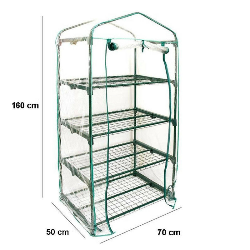 Парник для рассады для балкона 4 полки 49х69х160 см - фотография № 8