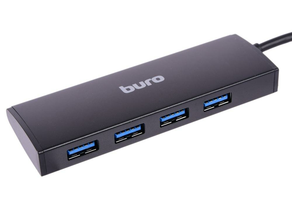 Концентратор USB 3.0 BURO BU-HUB4-0.5-U3.0 4 х USB 3.0 черный