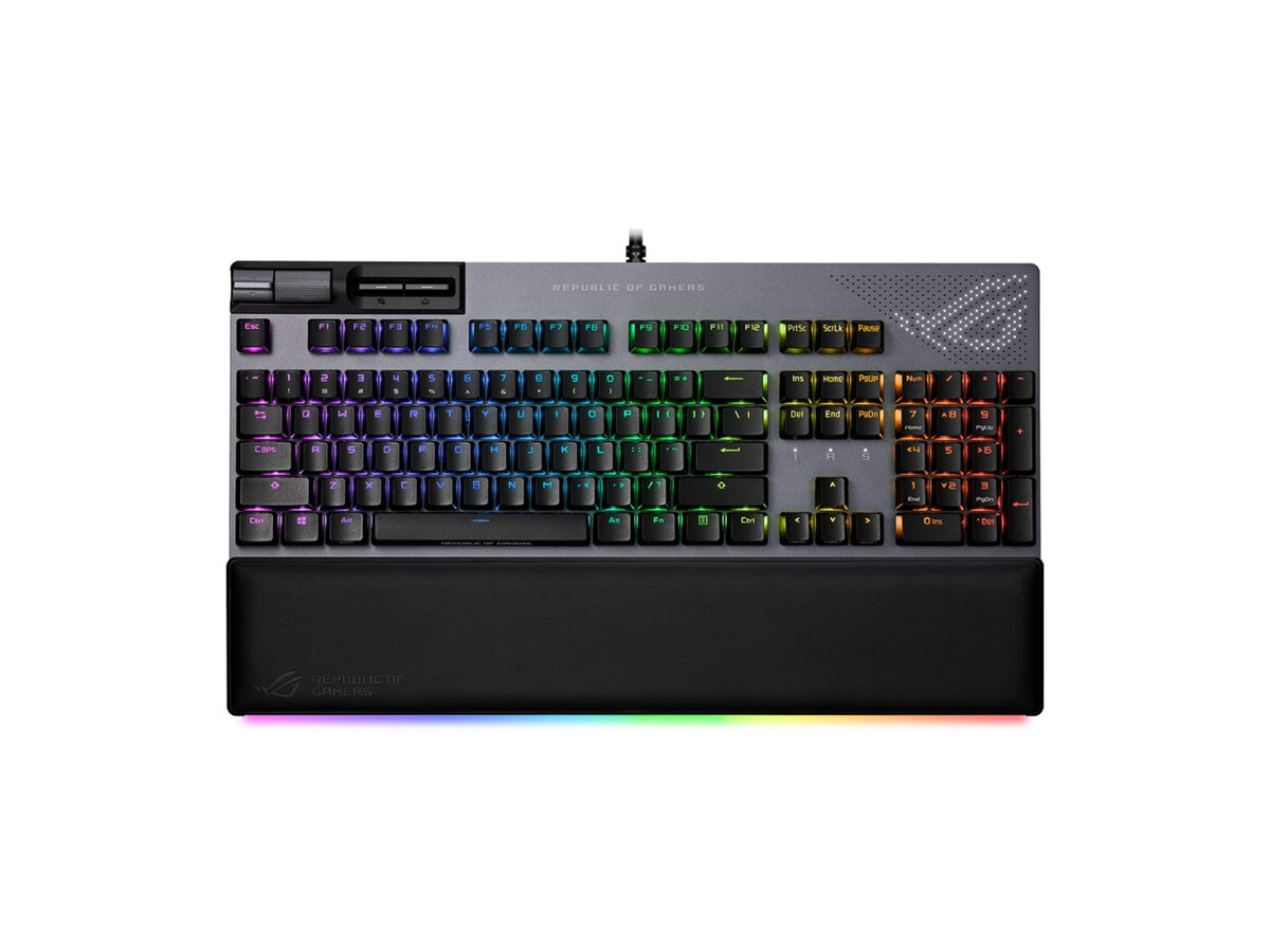 Клавиатура проводная механическая ASUS ROG Strix Flare II Animate, USB, RGB, Серый/Черный, 90MP02E6-BKRA00