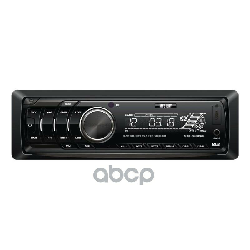 Автомагнитола Mystery Cd/Mp3/Sd/Mmc/Usb 4х50вт Mcd-557mpuc Многоцветная Подсветка MYSTERY арт. MCD-557MPUC