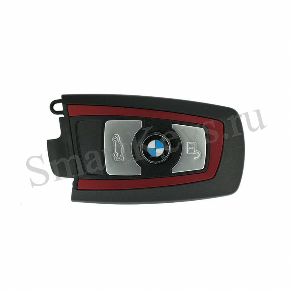Смарт ключ BMW c 2010 года выпуска с тремя кнопками 433Мгц красный (Sport line) для FEM