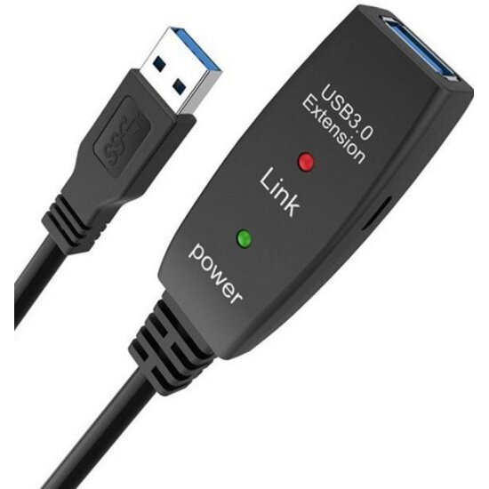 Кабель-адаптер USB3.0-repeater, удлинительный активный Af> 5м Aopen/qust - фото №1