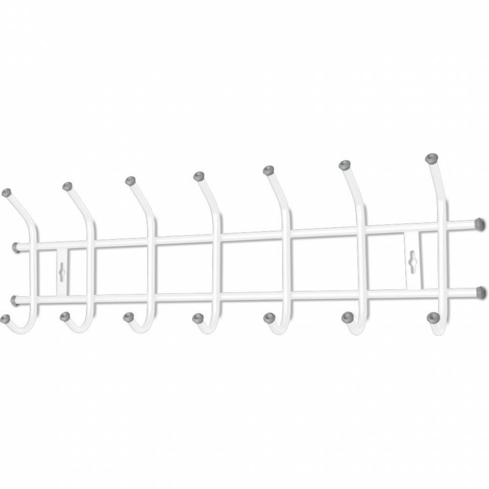 Вешалка настенная Ника 7 крючков 680х215 мм, цвет белый ВНТ7/1782*4