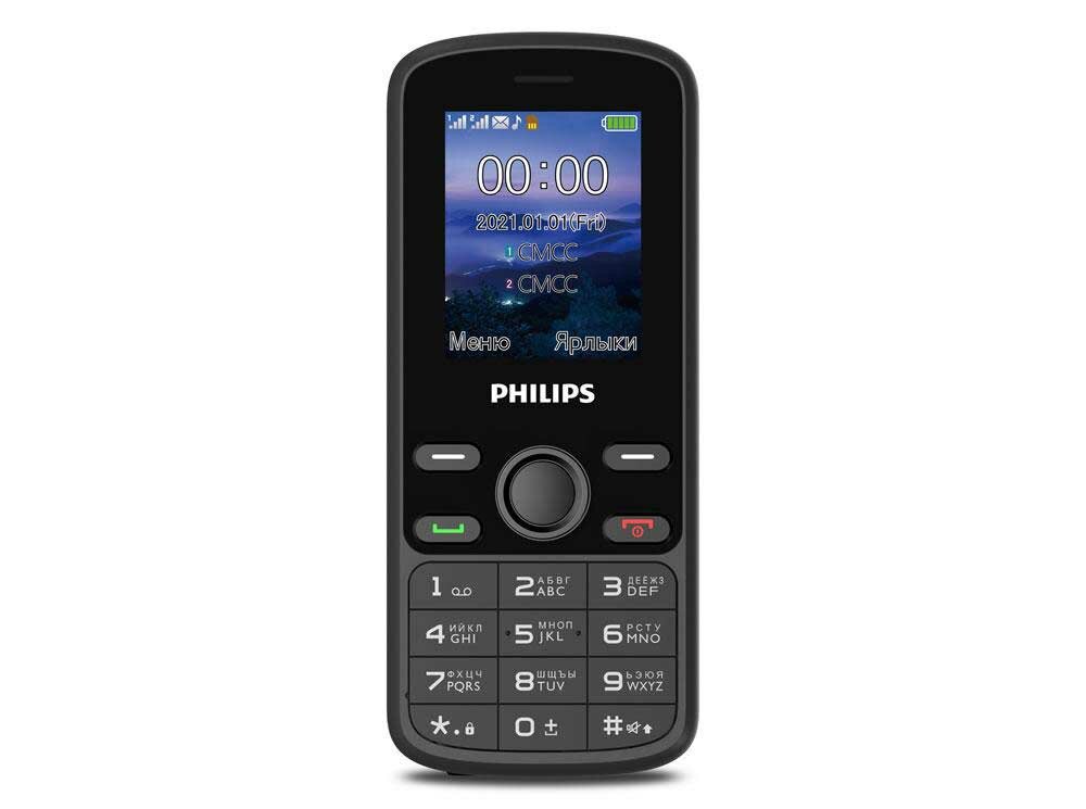 Мобильный телефон PHILIPS E111 XENIUM BLACK (2 SIM)