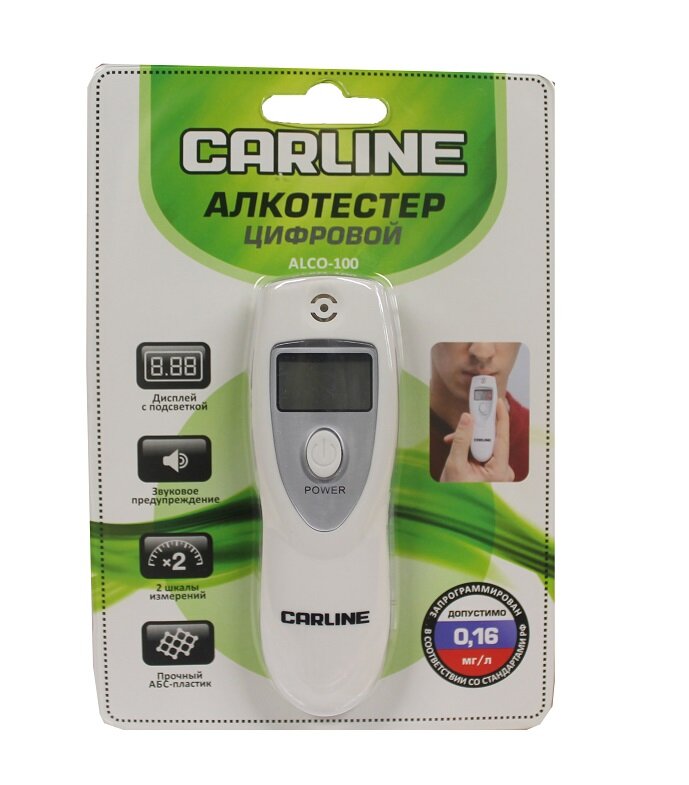 Алкотестер цифровой CARLINE ALCO-100