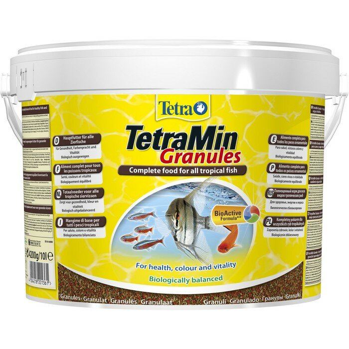 TETRA Корм TetraMin Granules для рыб, гранулы, 10 л. - фотография № 1