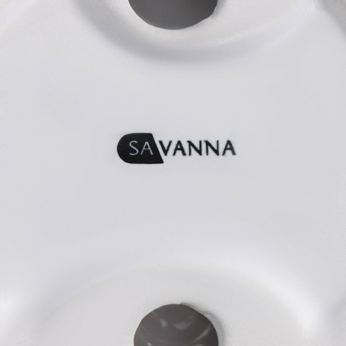 SAVANNA Набор аксессуаров для ванной комнаты SAVANNA Monro, 4 предмета (мыльница, дозатор для мыла 450 мл, стакан, баночка), цвет белый - фотография № 7