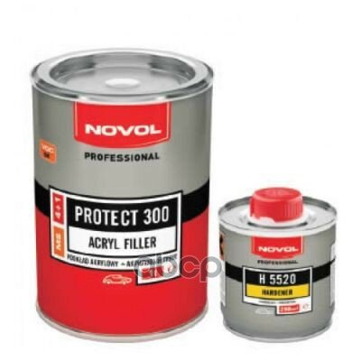 Грунт Novol Protect 300 Акриловый 4+1 Красный Ms C Отвердителем (1л) Novol арт. 37051