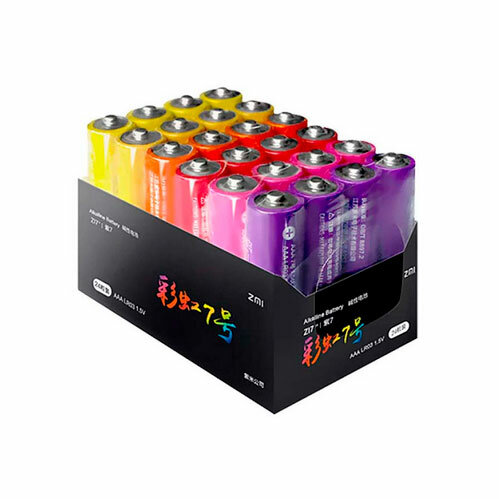 Комплект батареей щелочных ZMI Rainbow Zi7 типа AAA 24 шт, цветные