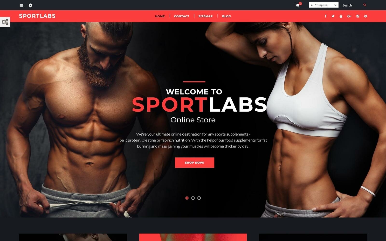 Sports Nutrition Тема PrestaShop