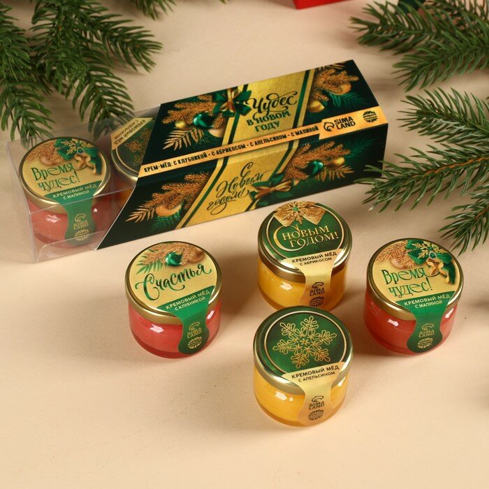Подарочный набор крем-мёда «Чудес», 4 шт x 30 г - фотография № 1