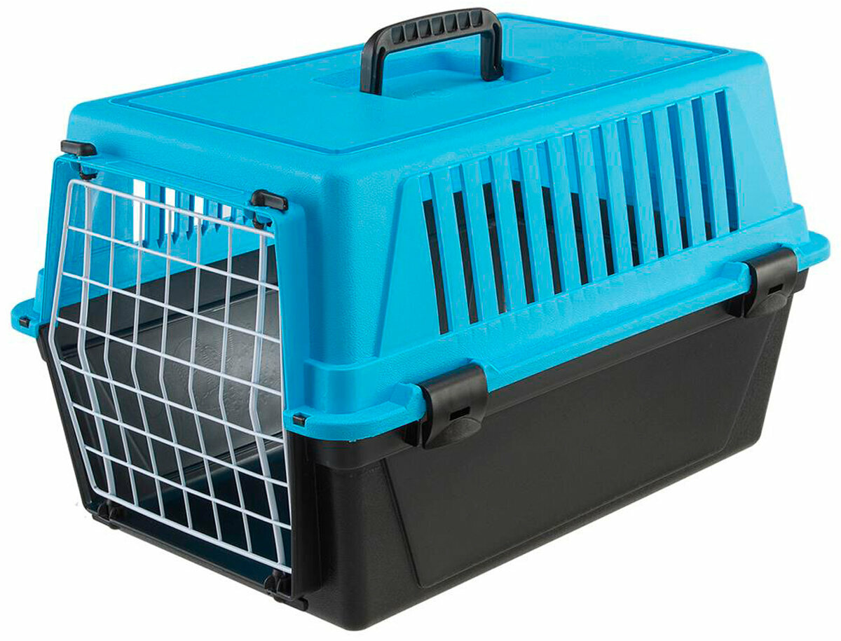 фото Переноска FERPLAST ATLAS 10 EL для собак маленьких пород и кошек голубая 32 х 48 х 29 см (1 шт)