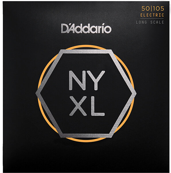 NYXL50105 NYXL Комплект струн для бас-гитары, Long Scale, Medium, 50-105, D'Addario