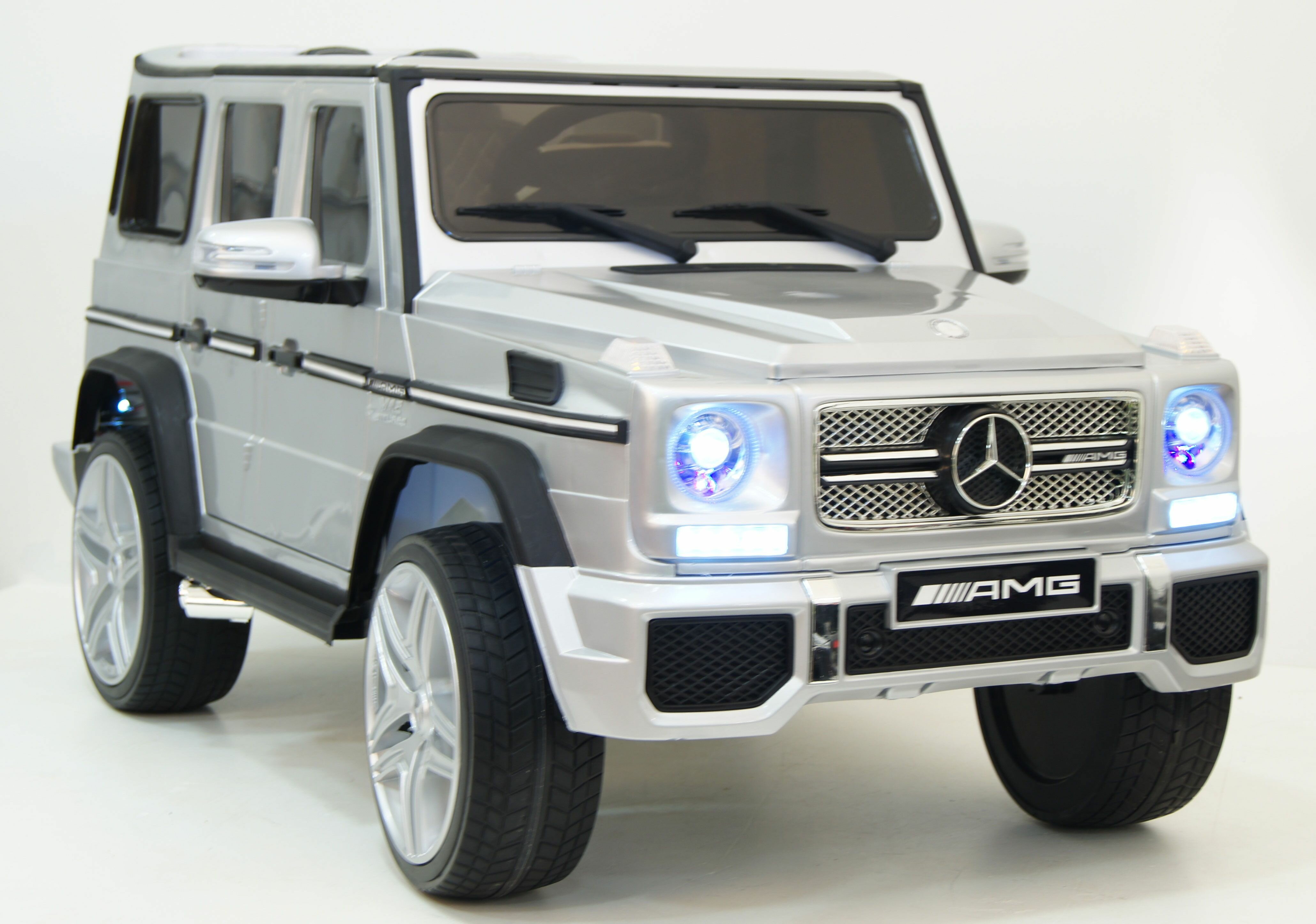 Электромобиль RiverToys Mercedes-Benz G65 AMG Серебристый глянец