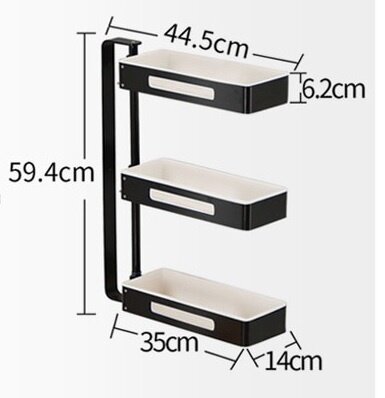 Полка 3-х уровневая алюминиевая поворотная полка Storage Organizer - фотография № 2