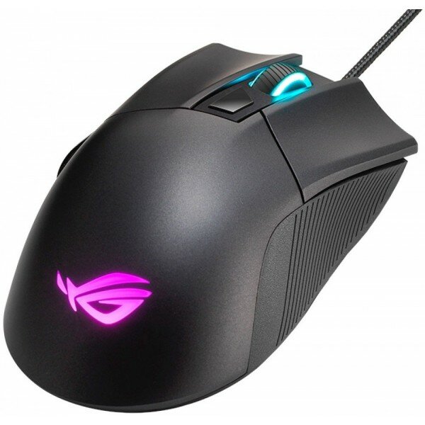 Игровая мышь ASUS ROG Gladius II Core (RGB LED, 6 кнопок, PAW3327, 6200 dpi, black, USB, 90MP01D0-B0UA00)