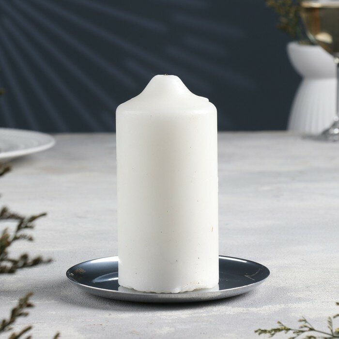 FlowMe Подсвечник "Чашка 140" металл на одну свечу, 14х14 см , хром - фотография № 1