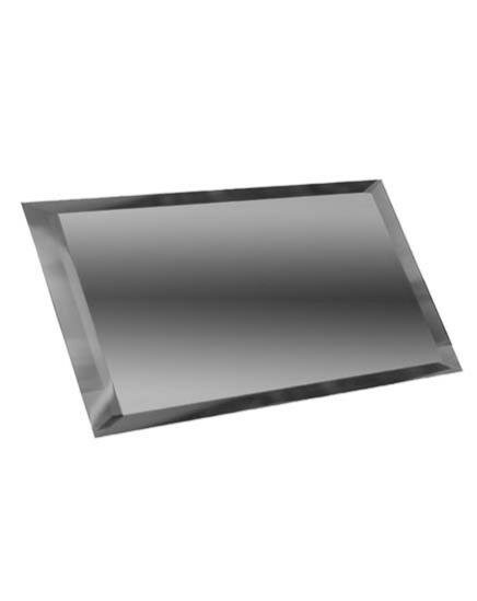 Зеркальная плитка Прямоугольная зеркальная графитовая плитка с фацетом 10мм ПЗГ1-01 для стен 12x24 (цена за штуку)