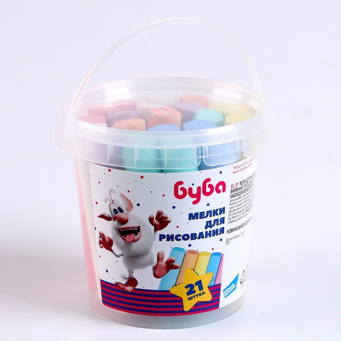 фото Набор мелков для рисования «Буба», 21 шт.