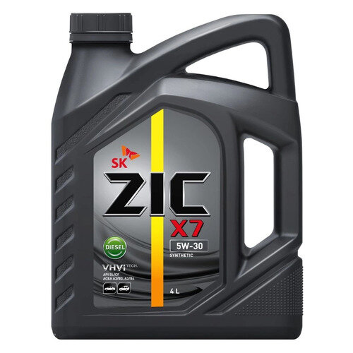 Моторное масло ZIC X7, 5W-30, 4л, синтетическое [162675]