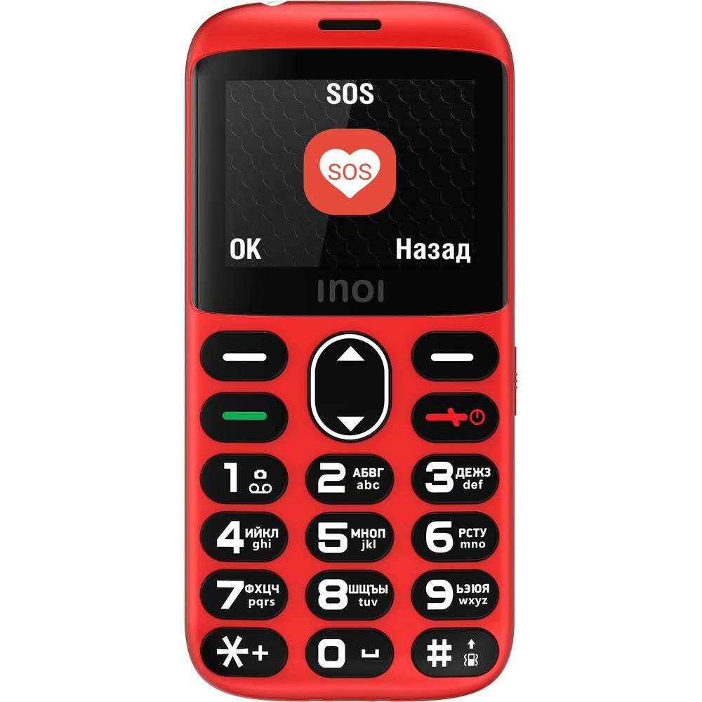 Мобильный телефон INOI 118B Red - фото №3
