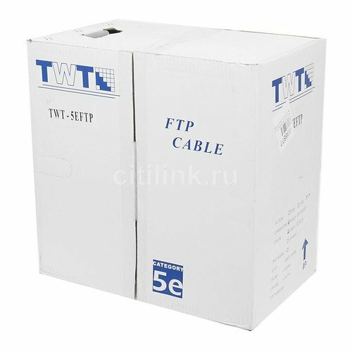 Lanmaster Кабель TWT TWT-5EFTP FTP, 4 пары, Кат. 5e, серый, 305м в кат.