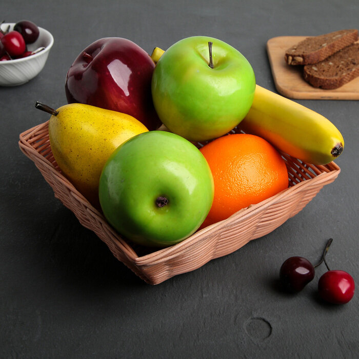 Корзинка для фруктов и хлеба Доляна «Капучино», 20×20×7 см - фотография № 4