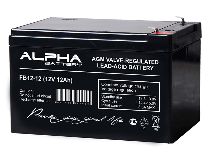 Аккумуляторная батарея ALFA Battery FB 12-12 (12 В 12 Ач)