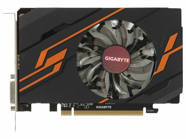 Видеокарта GIGABYTE Видеокарта GIGABYTE GeForce GT 1030 OC 2G GV-N1030OC-2GI (GeForce GT 1030, 2ГБ DDR5, DVI, HDMI) (PCI-E) (ret)