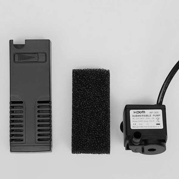 Фильтр внутренний Hidom AP-300 L, 200л/ч, до 40 литров, с регулятором и дождиком - фотография № 4