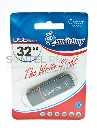 SB32GBCRW-K, 32GB USB 2.0 Crown series, Black, SmartBuy