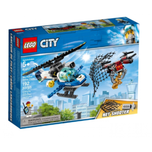 Конструктор Lego City 60207 LEGO City 60207 Воздушная полиция: погоня дронов