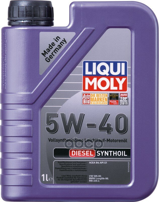 Liqui moly Масло Моторное Diesel Synthoil 5w-40 (1l)