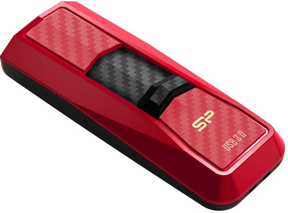 Внешний накопитель 64GB USB Drive USB 3.0 Silicon Power Blaze B50 Red Carbon (SP064GBUF3B50V1R)