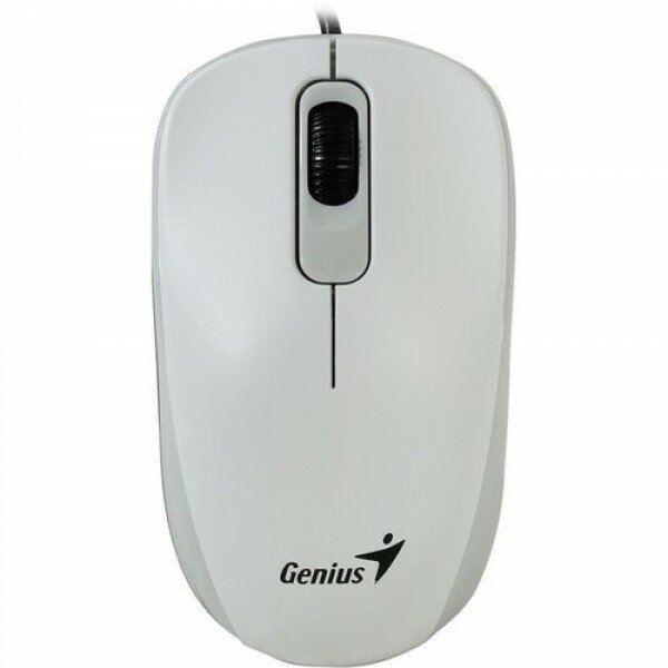 Мышь Genius Mouse DX-110 ( Cable, Optical, 1000 DPI, 3bts, USB ) White