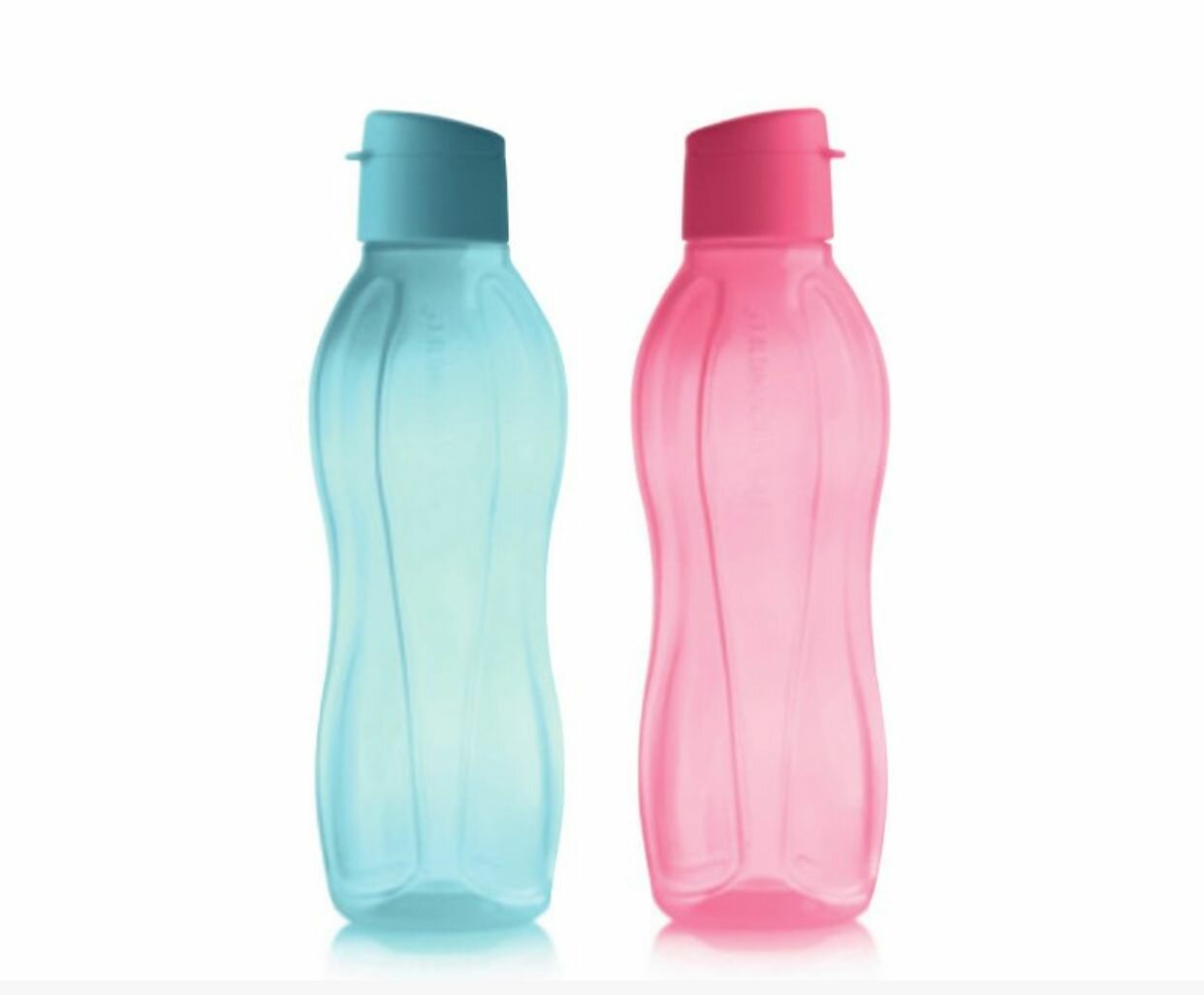 Набор эко-бутылок (750 мл)розовая и серо-голубая 2 шт. Tupperware - фотография № 1