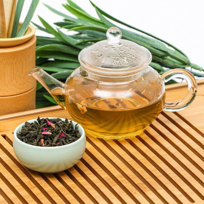 Китайский зеленый чай, цветочный, 50 г - фотография № 5