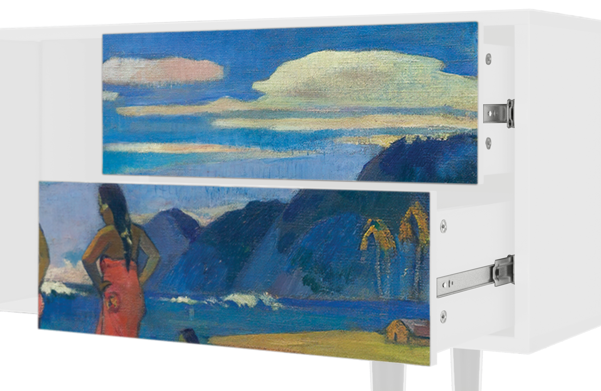 ТВ-Тумба - STORYZ - T1 Day of the God by Paul Gauguin, 170 x 69 x 48 см, Белый - фотография № 5