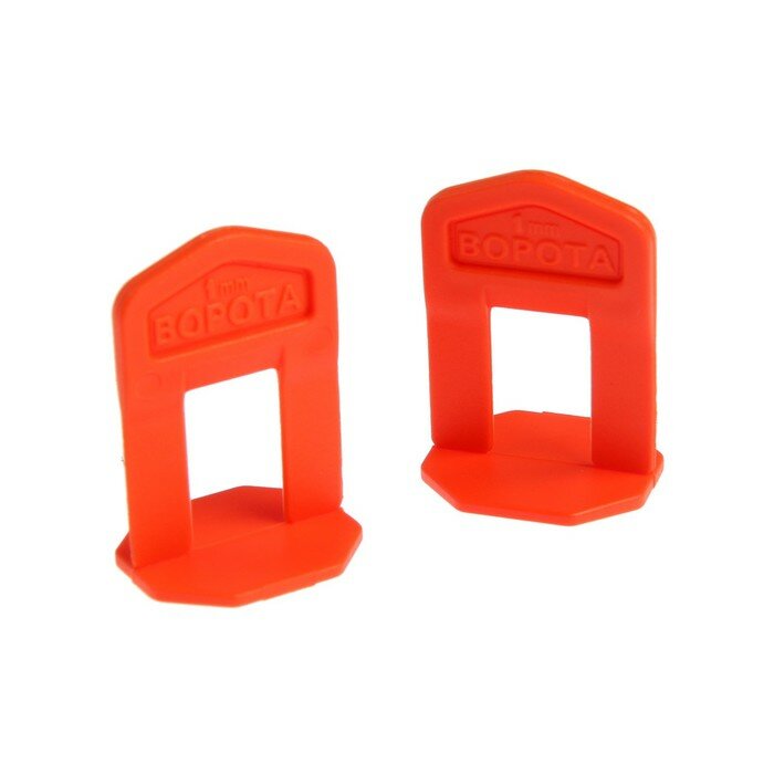 фото Тундра Зажим "Ворота" для выравнивания плитки тундра, 1 мм, в упаковке 500 шт.