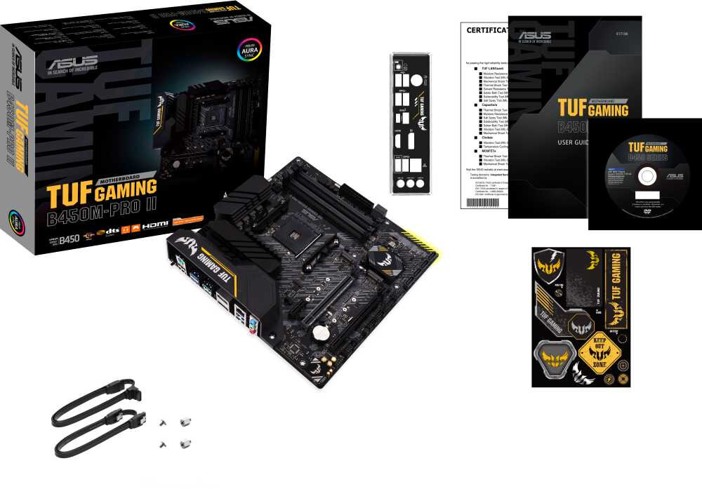 ASUS TUF GAMING B450M-PRO II (mATX, B450, 4xDDR4-4400, M.2, DisplayPort, HDMI, COM)